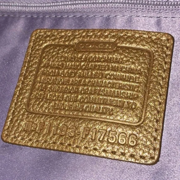 Coach Alexandria Metallic Copper Pebbled Leather Extra Large Two Way Tote - Picture 10 of 10